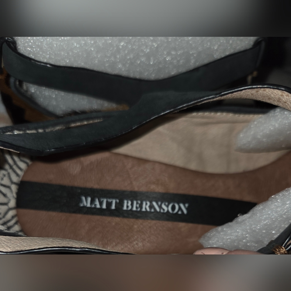 Matt Bernson Zigzag Patterned Flats in Brown and … - image 3